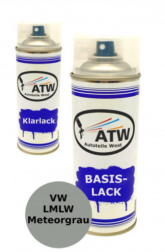 Autolack für VW LMLW Meteorgrau+400ml Klarlack Set